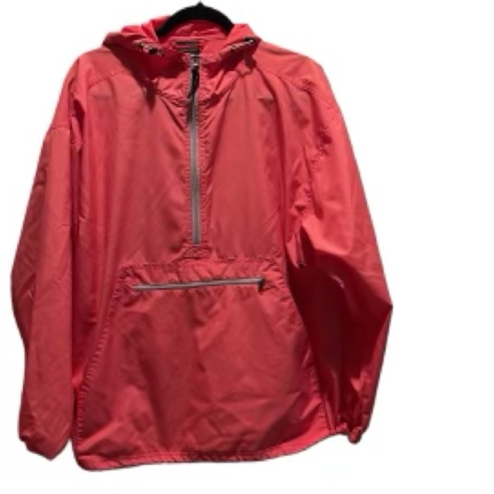 Charles River Salmon Adjustable Pullover Rain Jacket Size M